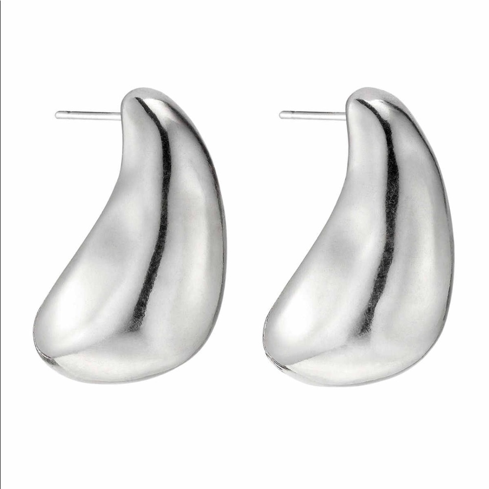 UNOde50 | TELL ME Curved Bean-Shape Stud Earrings